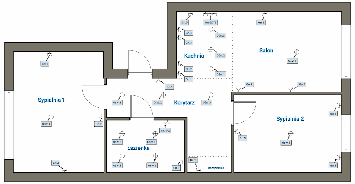 Schemat instalacji elektrycznej